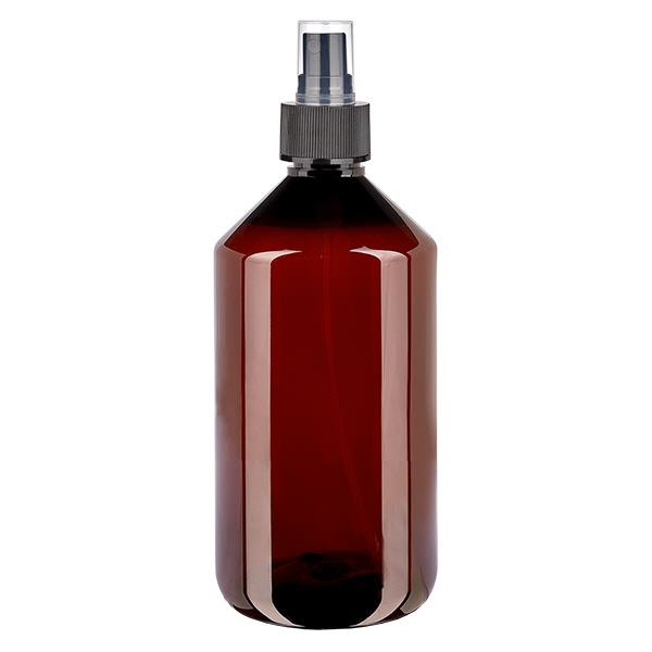 Botella PET 750ml con atomizador negro Botella PET 750ml con atomizador negro