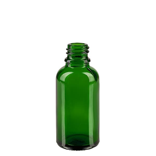 Frasco cuentagotas 30ml DIN 18 anillo vertedor vidrio verde Frasco cuentagotas 30ml DIN 18 anillo vertedor vidrio verde