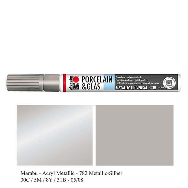 Crayón plata 1-2mm para vidrio/porcelana Crayón plata 1-2mm para vidrio/porcelana