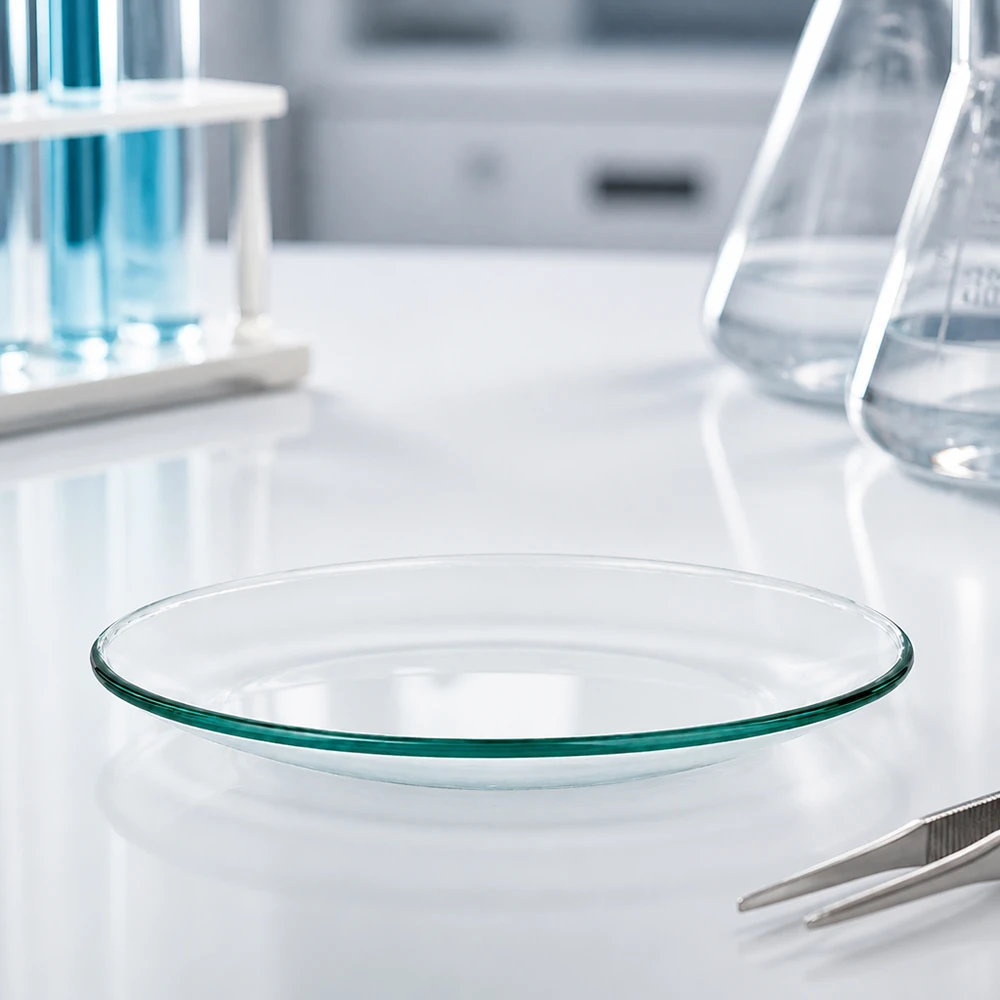 Tazón de vidrio de reloj de alta calidad de 120 mm de diámetro fabricado en vidrio de borosilicato transparente para aplicaciones científicas