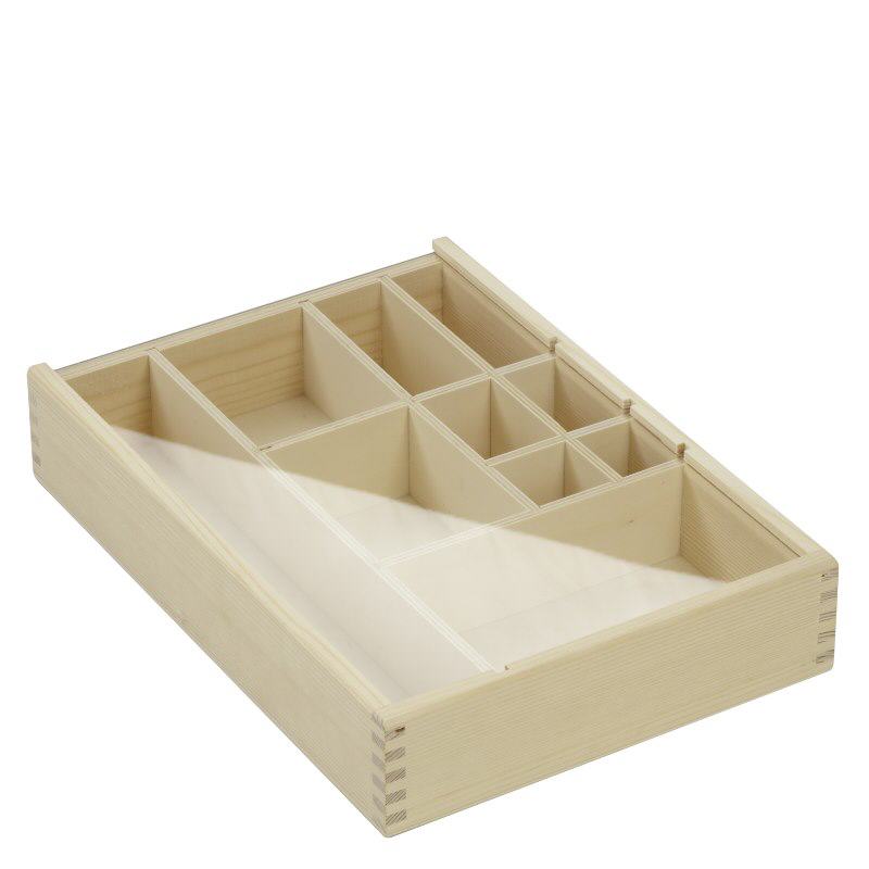 Caja de madera con tapa acrílica 34x24x6cm (caja de recuerdos)