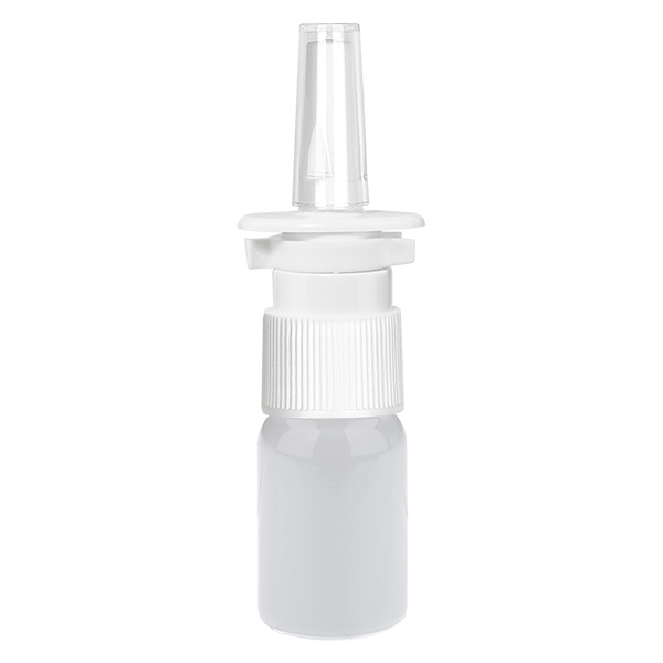 Frasco pulverizador nasal de 5 ml blanco/transparente Estándar WhiteLine UT18/5