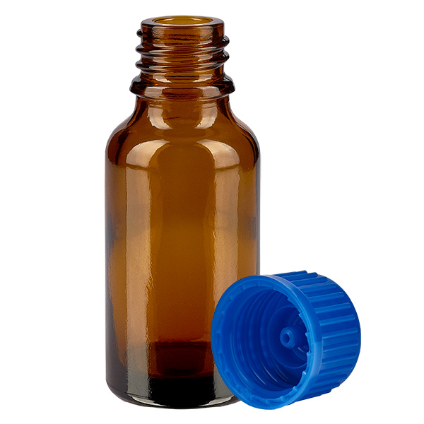 Botella 20ml tapón rosca 11mm azul estándar BrownLine UT18/20 Botella 20ml tapón rosca 11mm azul estándar BrownLine UT18/20