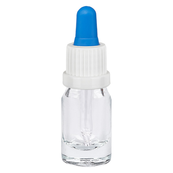 Frasco pipeta 5ml blanco/azul tapón inviolable ClearLine UT18/5