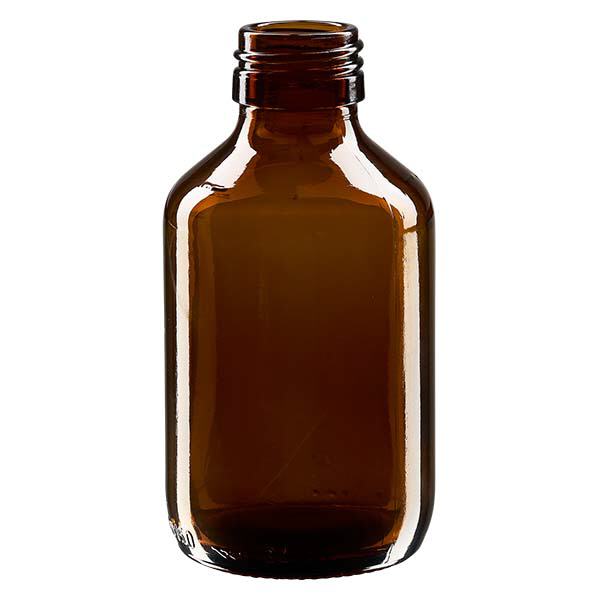 Frasco para medicamentos 150ml marrón, sin tapón PP28 ApoGlas Frasco para medicamentos 150ml marrón, sin tapón PP28 ApoGlas