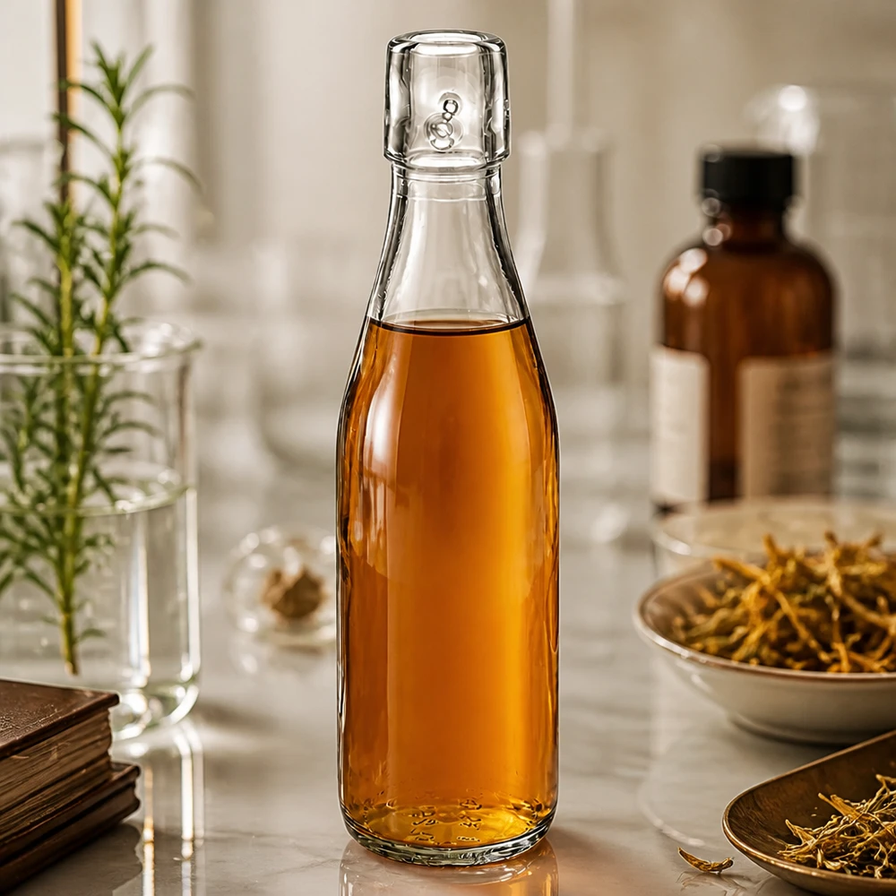 Botella de vidrio de 250 ml sin tapón giratorio UNiTWIST