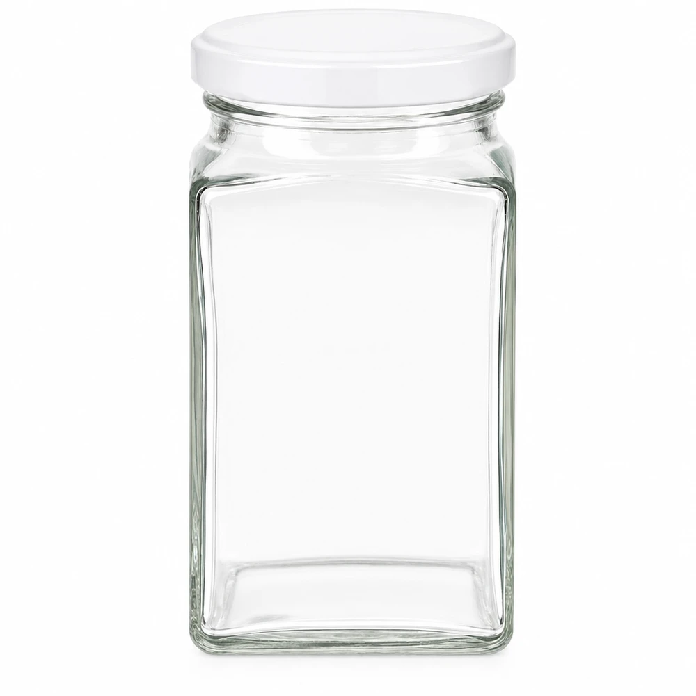 Tarro tetra de 260ml con tapa BasicSeal blanco UNiTWIST Tarro tetra de 260 ml con tapa blanca BasicSeal tarro cuadrado vacío para almacenar alimentos tarro de almacenaje