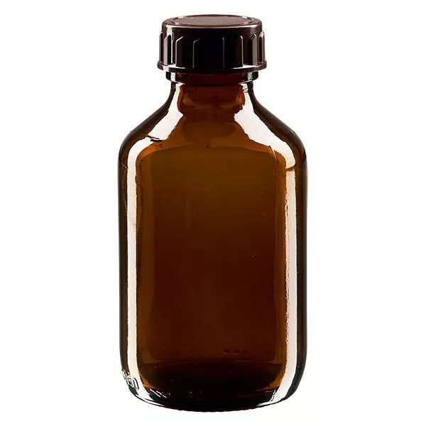 Frasco para medicamentos de 150ml marrón, con tapón de ApoGlas marrón
