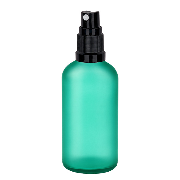 Frasco pulverizador de 100 ml negro con tapón estándar GreenLine UT18/100