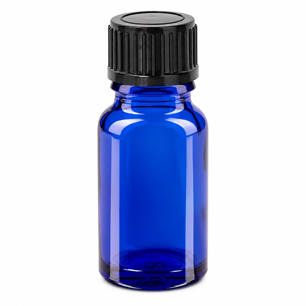 Botella 10ml 11mm tapón rosca negro estándar BlueLine UT18/10