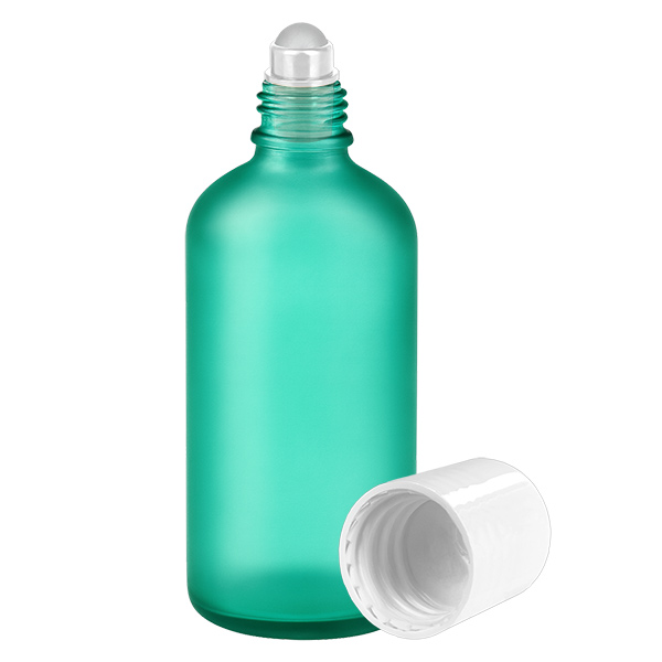 Frasco roll-on de 100 ml blanco con tapón estándar GreenLine UT18/100