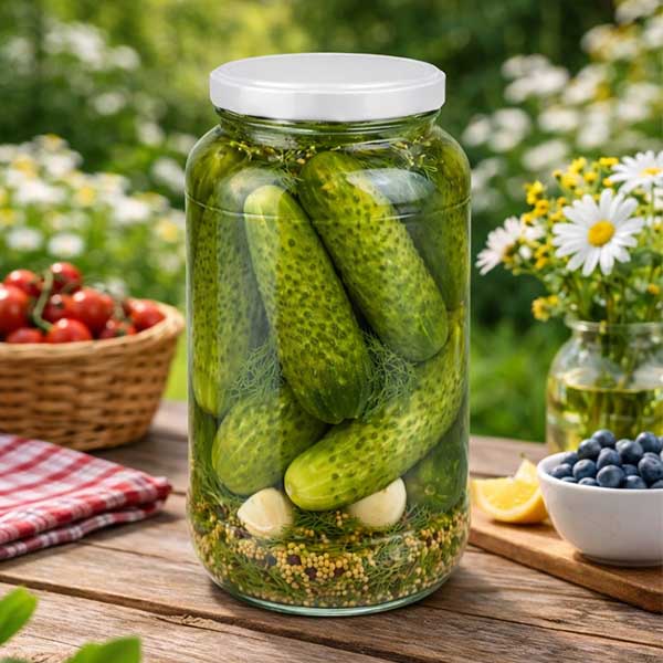 Tarro redondo 1700ml con tapa BasicSeal blanco UNiTWIST