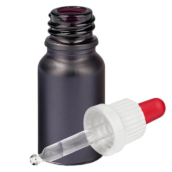 Frasco pipeta 10ml blanco/rojo cierre inviolable BlackLine UT18/10 Frasco pipeta 10ml blanco/rojo cierre inviolable BlackLine UT18/10