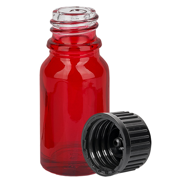 Frasco 10ml 11mm tapón rosca negro estándar RedLine UT18/10 Frasco 10ml 11mm tapón rosca negro estándar RedLine UT18/10