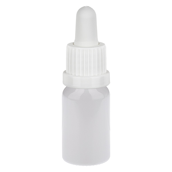 Frasco con pipeta de 10 ml, blanco, tapón de seguridad WhiteLine UT18/10 Frasco con pipeta de 10 ml, blanco, tapón de seguridad WhiteLine UT18/10