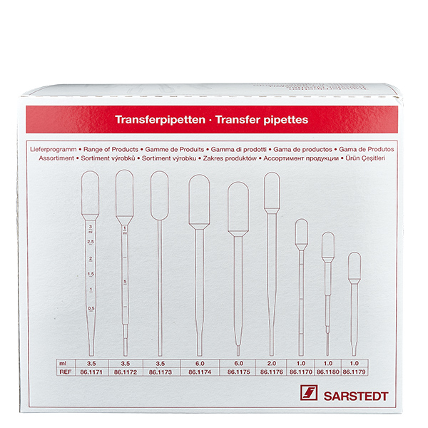 Pipeta de transferencia de 2 ml (154 x 11 mm) sin graduación Pipeta de transferencia de 2 ml (154 x 11 mm) sin graduación