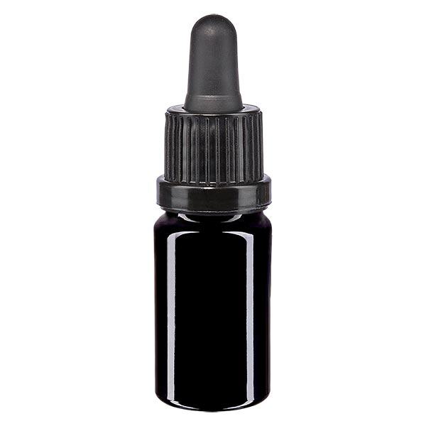 Botella de farmacia pipeta 5ml violeta tapón inviolable negro Botella de farmacia pipeta 5ml violeta tapón inviolable negro