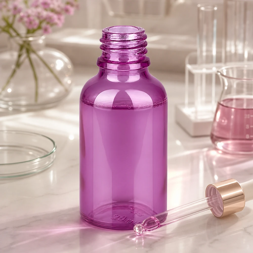 Frasco de farmacia PurpleLine 30ml de vidrio violeta de alta calidad con tapón UNiTWIST