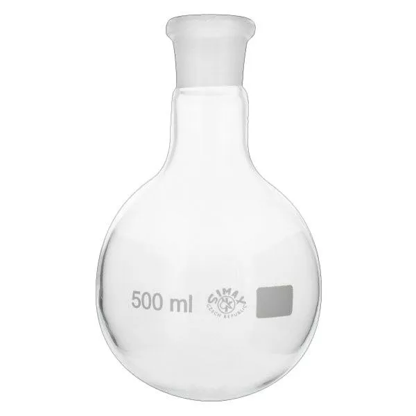 Matraz de fondo redondo 500ml con junta esmerilada estándar (29/32)