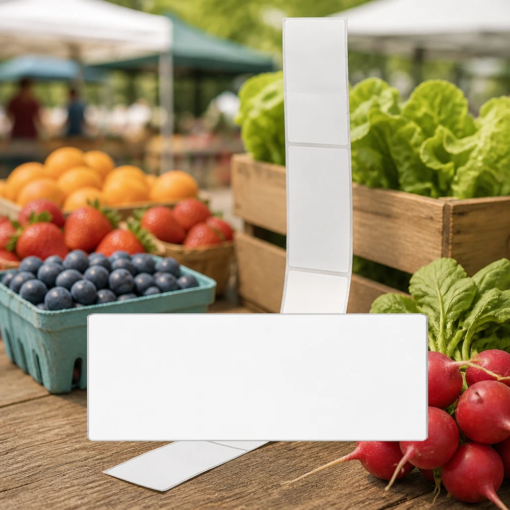 Paquete de 20 etiquetas 54 x 154,5 mm para etiquetar Etiquetas de etiquetado 54x154,5 mm para etiquetas de precio en el mercado semanal de frutas y hortalizas frescas