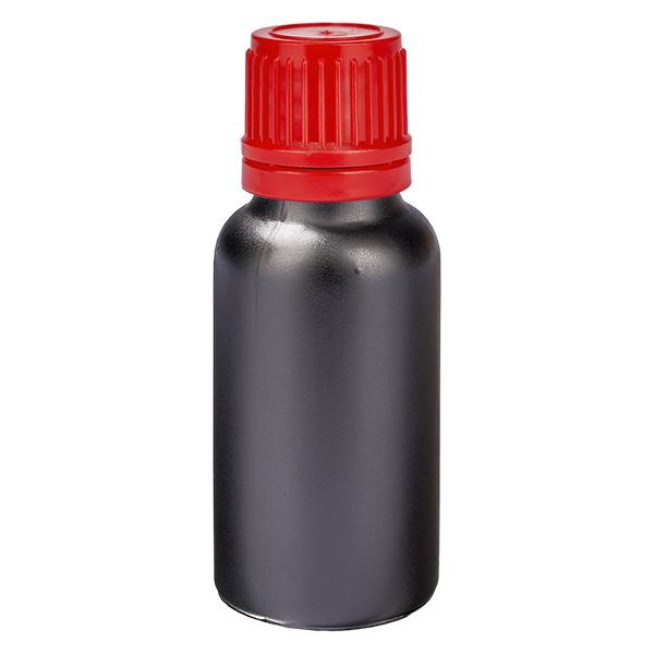 Frasco 20ml 11mm tapón rosca rojo inviolable BlackLine UT18/20 Frasco 20ml 11mm tapón rosca rojo inviolable BlackLine UT18/20