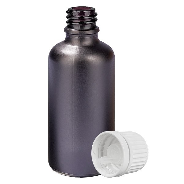 Frasco cuentagotas 50ml 0.7mm blanco tapón inviolable BlackLine UT18/50 Frasco cuentagotas 50ml 0.7mm blanco tapón inviolable BlackLine UT18/50