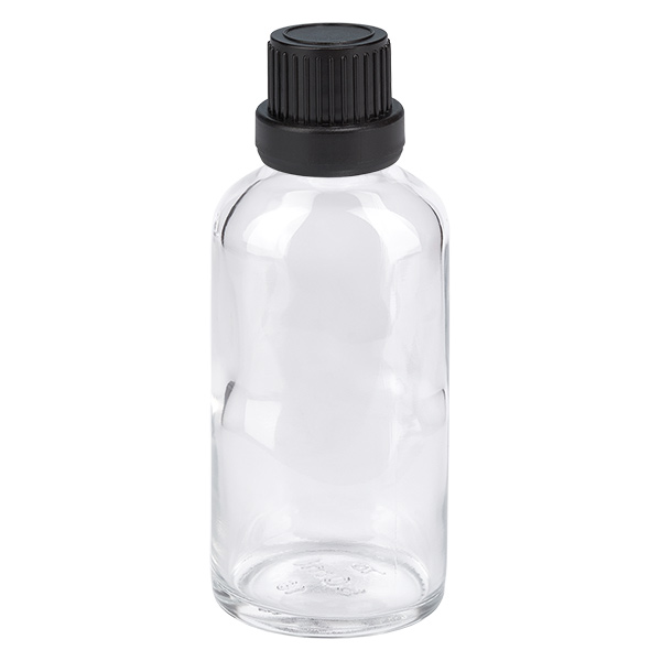 Botella 50ml tapón rosca 11mm negro ClearLine UT18/50 Botella 50ml tapón rosca 11mm negro ClearLine UT18/50