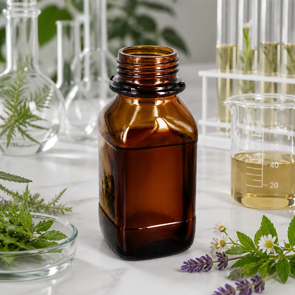 Frasco para productos químicos de 250 ml Frasco de cuello ancho de 250 ml de vidrio ámbar para la dosificación precisa de productos químicos de laboratorio