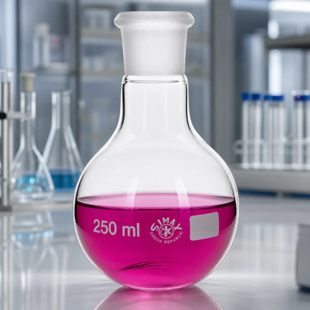 Matraz aforado de precisión de 250 ml con junta esmerilada normalizada 29/32 para laboratorios profesionales