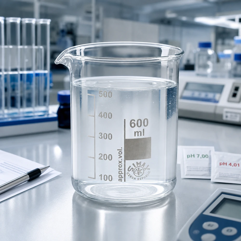 Vaso de precipitados transparente de 600 ml de vidrio de borosilicato de forma baja para mediciones profesionales en el laboratorio
