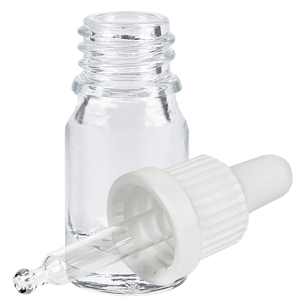Frasco pipeta 5ml tapón inviolable blanco ClearLine UT18/5 Frasco pipeta 5ml tapón inviolable blanco ClearLine UT18/5