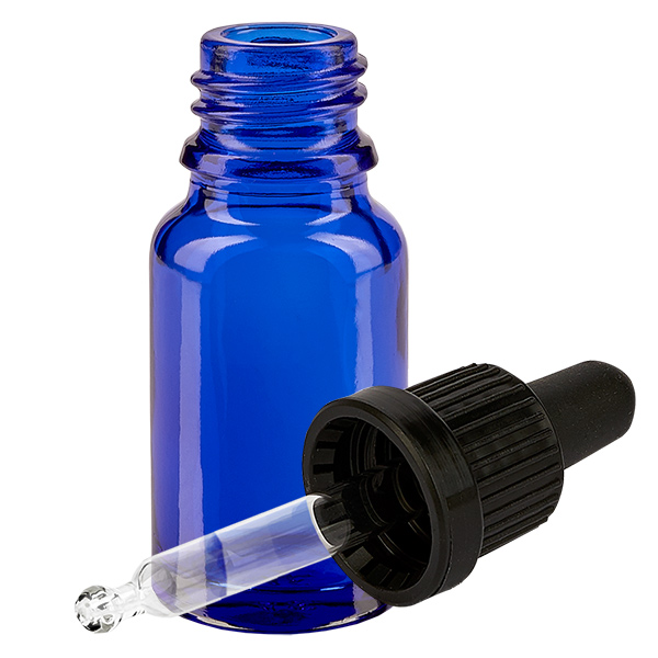 Frasco pipeta 10 ml con cierre inviolable negro BlueLine UT18/10