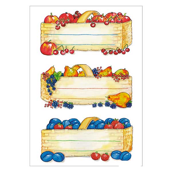 Etiquetas de cocina "Cestas de frutas" (12 pegatinas) Etiquetas de cocina "Cestas de frutas" (12 pegatinas)