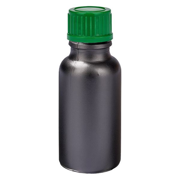 Botella 20ml 11mm tapón rosca verde estándar BlackLine UT18/20 Botella 20ml 11mm tapón rosca verde estándar BlackLine UT18/20