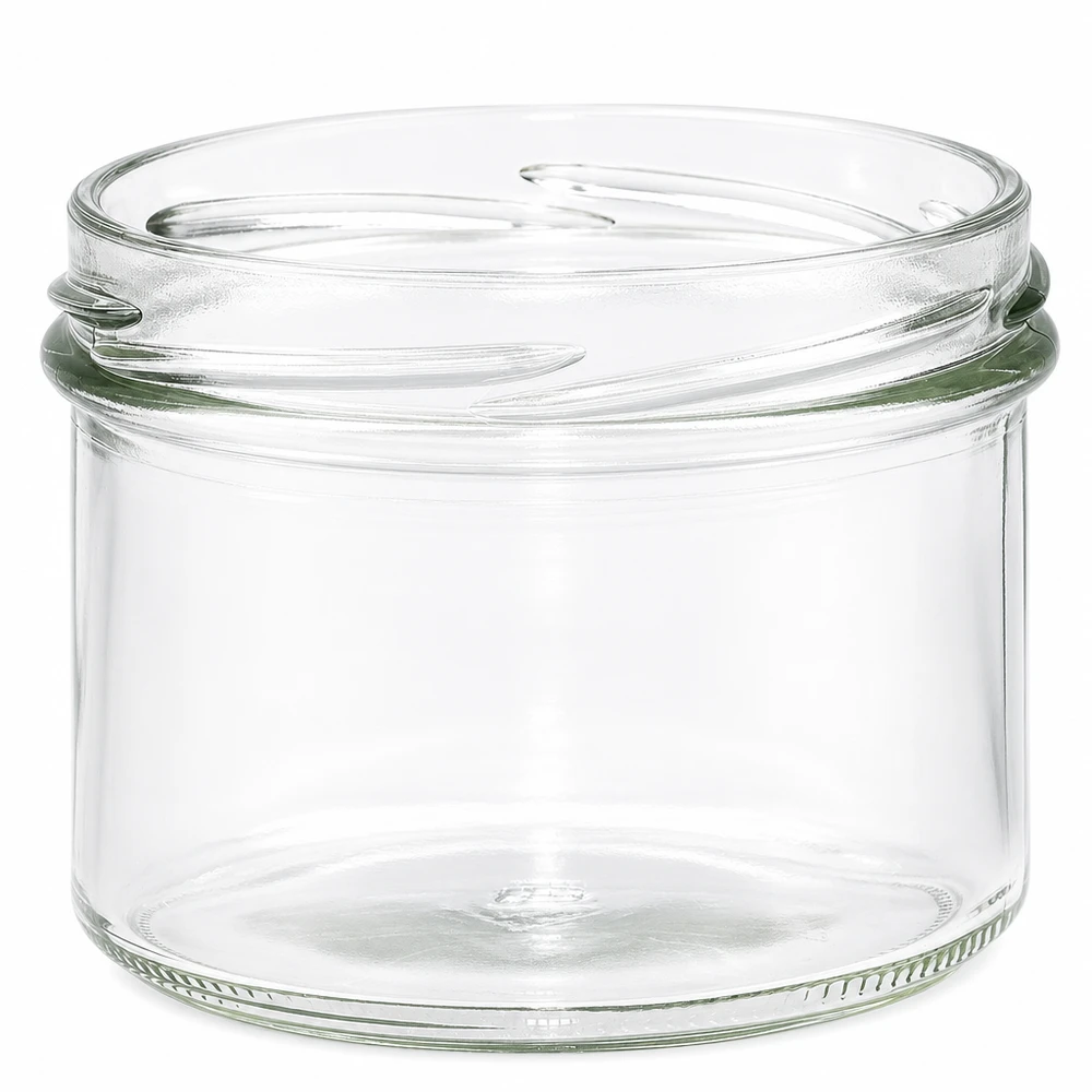 Vasos de 225ml sin tapa (TO82) UNiTWIST Tarro vacío de 225 ml con rosca TO82 transparente sin tapa para mermeladas y conservas