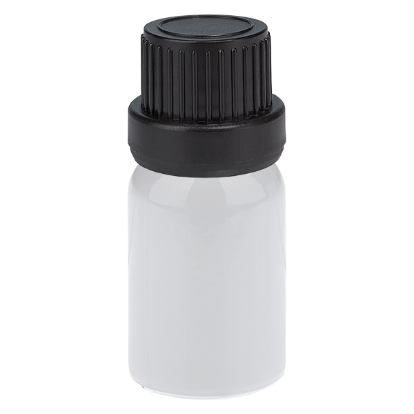 Frasco cuentagotas de 5 ml, 2 mm, negro, cierre de seguridad WhiteLine UT18/5