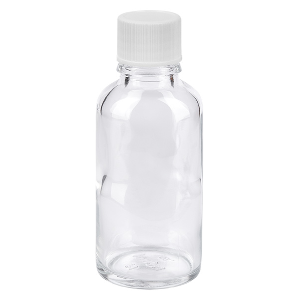 Botella 30ml 11mm tapón rosca blanco estándar ClearLine UT18/30 Botella 30ml 11mm tapón rosca blanco estándar ClearLine UT18/30