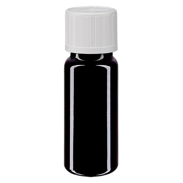 Botella de farmacia violeta 10ml tapón cuentagotas blanco estándar a prueba de niños Botella de farmacia violeta 10ml tapón cuentagotas blanco estándar a prueba de niños