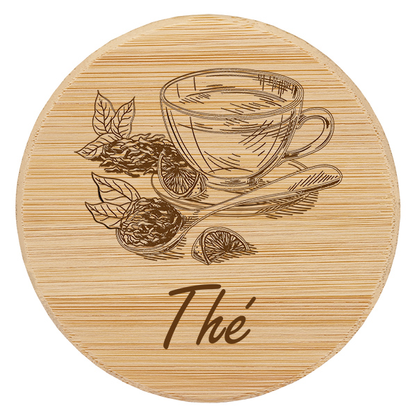 Couvercle en bois "Thé" pour WECK RR100