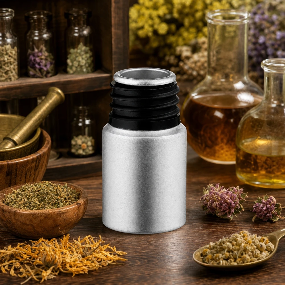 Frasco de aluminio de 10 ml de alta calidad con superficie teñida para aplicaciones profesionales de aromaterapia