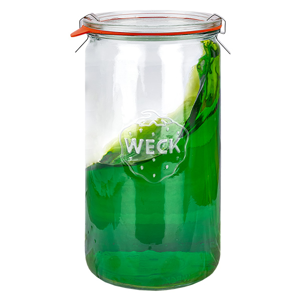 Juego de 6 tarros Weck 1590ml tarros cilíndricos, vasos de 1,5L Juego de 6 tarros Weck 1590ml tarros cilíndricos, vasos de 1,5L