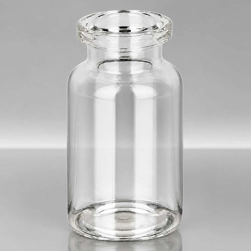 Frasco de inyección de vidrio transparente 10ml Kleine Glasflasche 10ml für Injektionszwecke mit optisch klarer Wandung und präzisem Rollrand