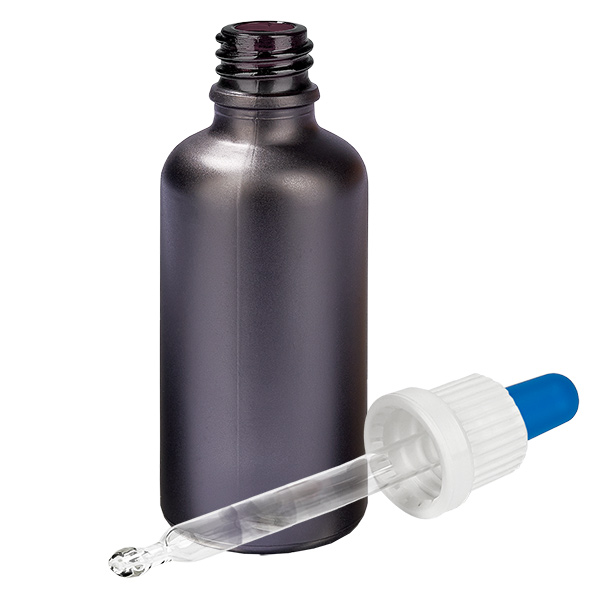Frasco pipeta 50ml blanco/azul tapón inviolable BlackLine UT18/50 Frasco pipeta 50ml blanco/azul tapón inviolable BlackLine UT18/50