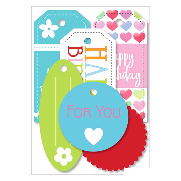 Etiqueta de regalo "Feliz cumpleaños" (6 unidades)