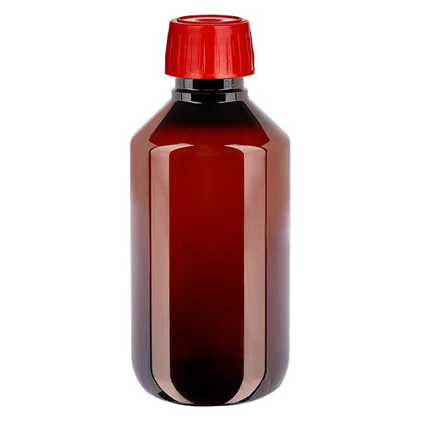 Botella PET 200ml con tapón desgasificador rojo Botella PET 200ml con tapón desgasificador rojo