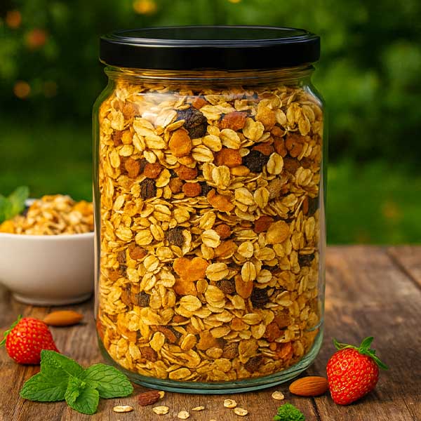 Tarro redondo de 1700ml con tapa BasicSeal negra UNiTWIST