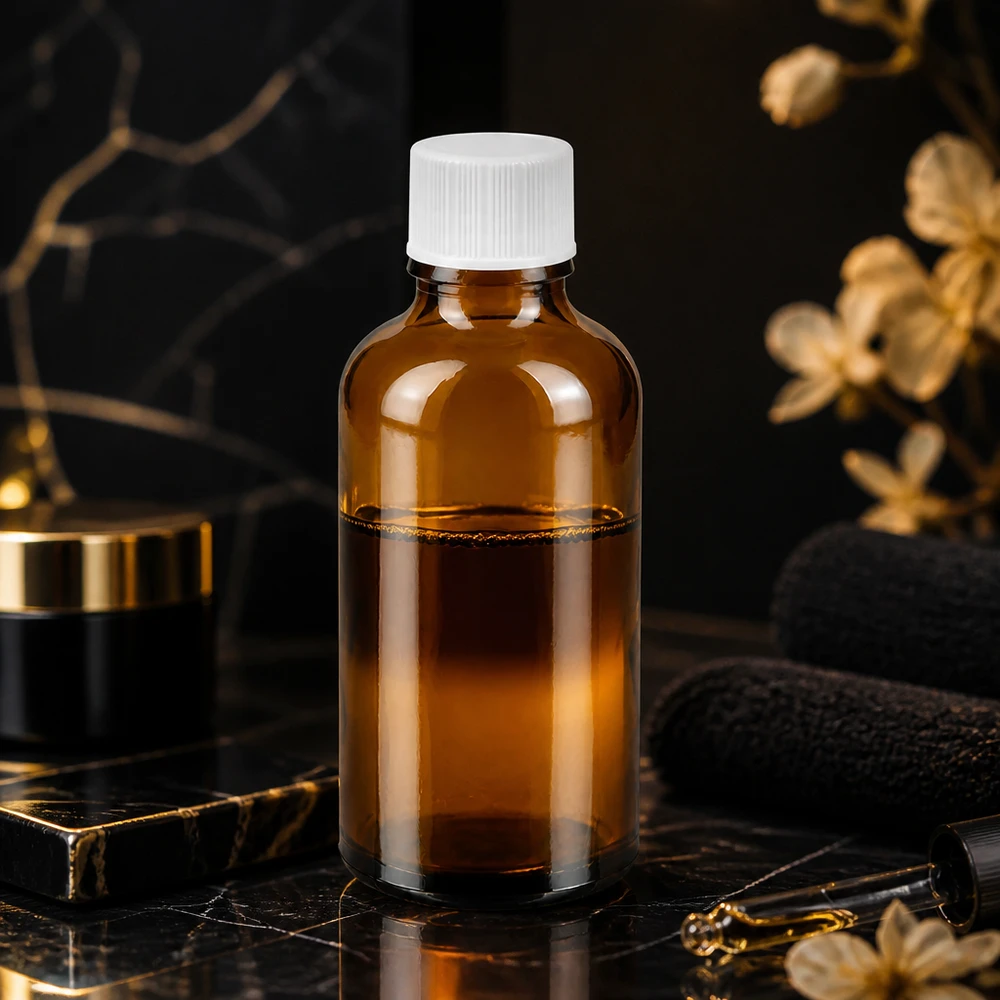 Botella 50ml 11mm tapón rosca blanco Standard BrownLine UT18/50 Frasco de laboratorio de 50 ml de alta calidad fabricado en resistente vidrio ámbar con rosca de precisión