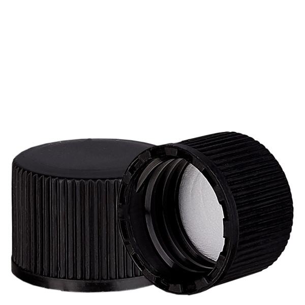 Tapón de rosca negro con inserto de PE