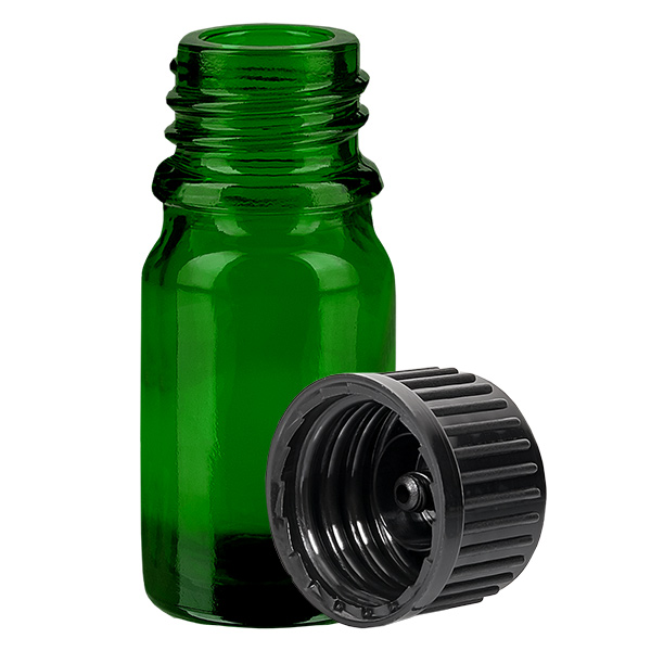 Frasco 5ml 11mm tapón rosca negro estándar GreenLine UT18/5 Frasco 5ml 11mm tapón rosca negro estándar GreenLine UT18/5