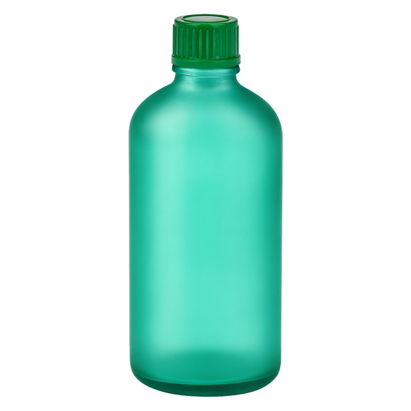 Frasco de 100 ml con tapón de rosca de 11 mm verde Estándar GreenLine UT18/100 Frasco de 100 ml con tapón de rosca de 11 mm verde Estándar GreenLine UT18/100